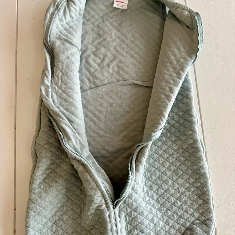 Hanna Andersson Quilted Light Sage Green Sleep Sack